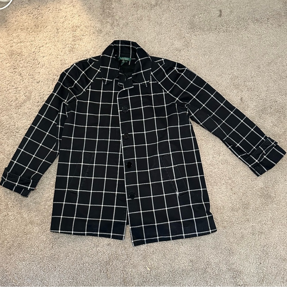 Black and White Ralph Lauren Coat